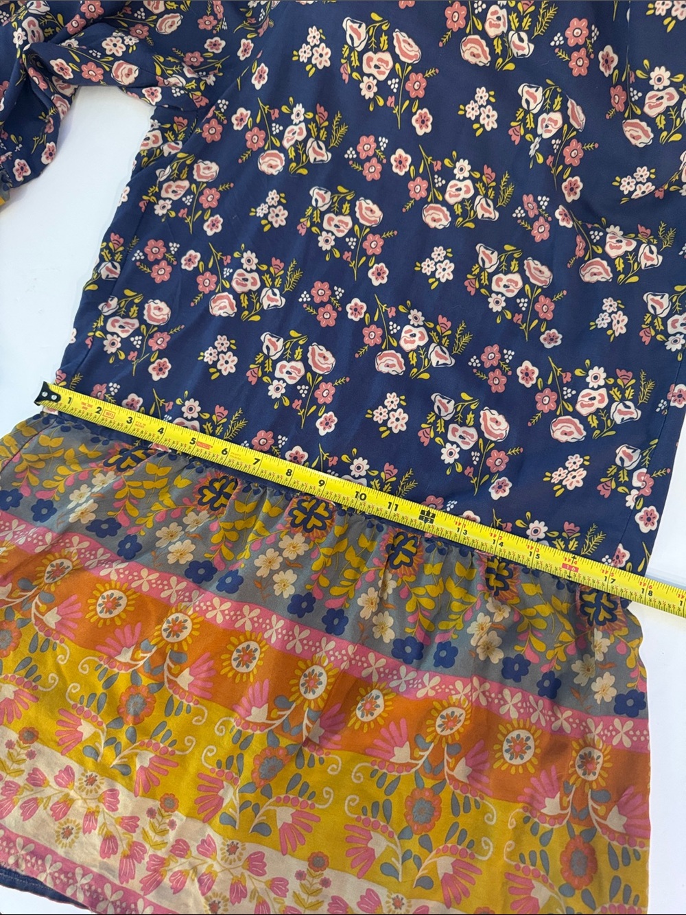 Natural Life "Zoe" Wide-Leg Jumpsuit in Slate Blue Floral Blooms - Picture 15 of 16